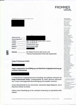 Foto Abmahnung Von Frommer Legal? Hier Kostenfreie Erstberatung. - SOS ...